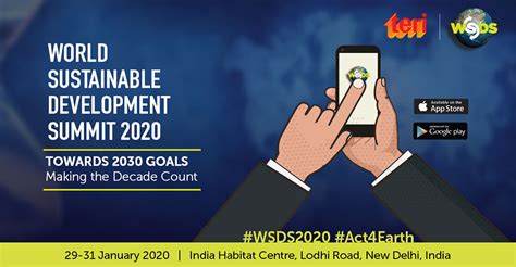 World Sustainable Development Summit Wsds 2020 Teri