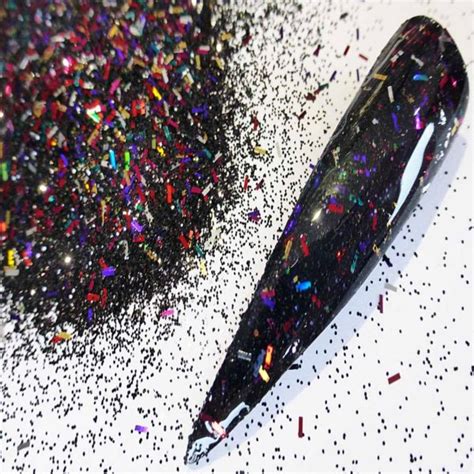 Black And Tinsel Glitter Mix Smileys Glitter Store