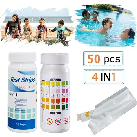 Qocolhg 4 Way Spa Test Strips For Hot Tub 7 Parameters 50 Count Hot