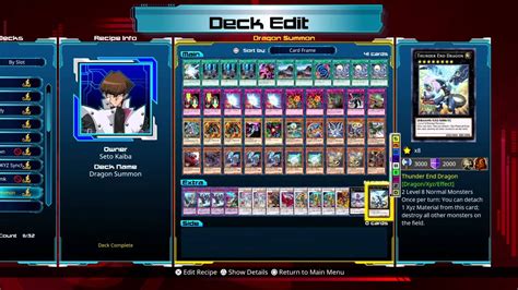 Yu Gi Oh Legacy Of The Duelist Dragon Summon Deck Youtube