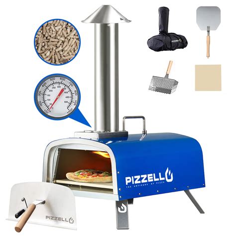 Pizzello Pellet Pizza Oven 12 Outdoor Wood Fired Pizza Ovens With Pizza Stone Pizza Peel Fold