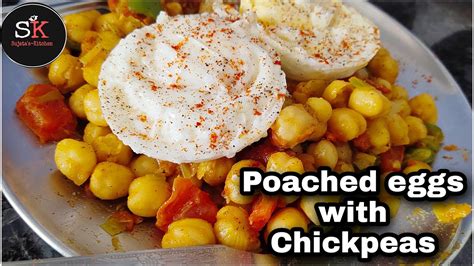 Poached Eggs With Chickpeas Anda Chole Sujata S Kitchen Youtube