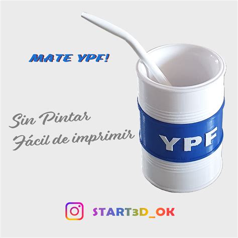 Archivo Stl Gratis Mate Barril Ypf 🧉 ・diseño De Impresión 3d Para