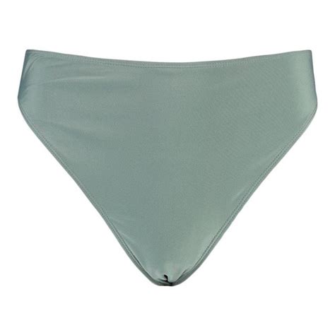 Boohoo Sage Cheeky Bikini Bottoms Size Medium Depop