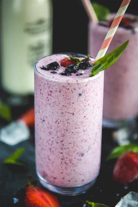 Strawberry Blueberry Smoothie Recipe No Banana Whiskaffair