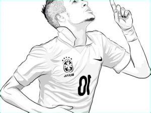 Coloriage Joueur De Foot Neymar Beau Image Coloriage Neymar Bresil