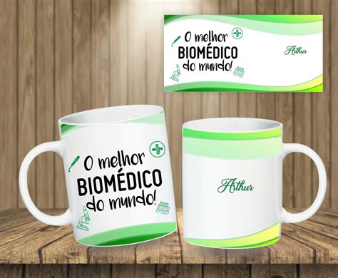 Arte Digital Editável Caneca Biomédico Biomedicina Elo7