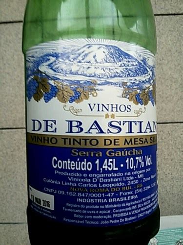 De Bastiani Vinho Tinto De Mesa Suave Vivino France