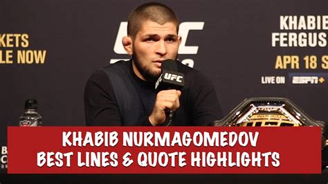 Khabib Nurmagomedov Best Lines And Best Quotes Compilation YouTube