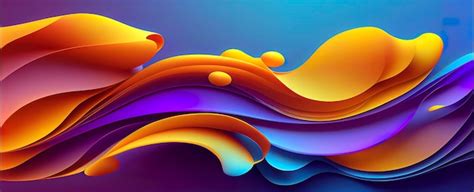 Premium Photo | Horizontal artistic colorful abstract wave background