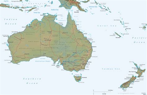 Pacific Ocean Australia Map