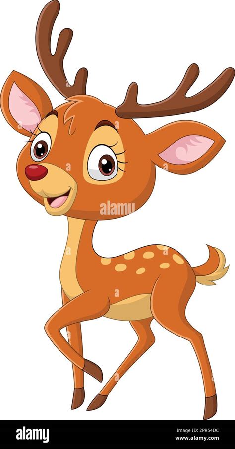 Cute Deer Cartoon Stock Vector Image Art Alamy