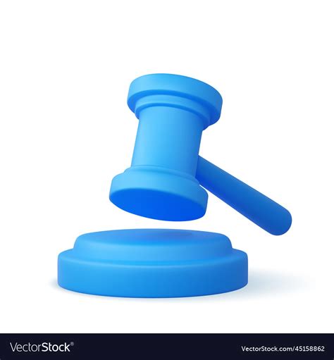 3d judge gavel Royalty Free Vector Image - VectorStock