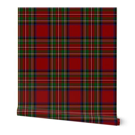 Royal Stewart Tartan Clan Plaid Wallpaper | Spoonflower