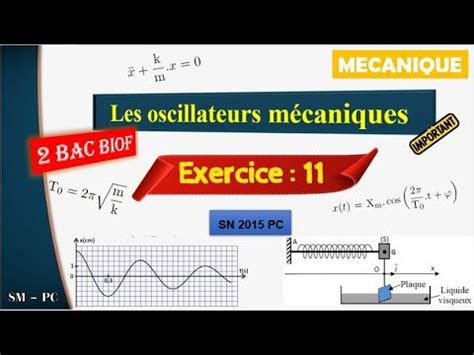 Les Oscillateurs M Caniques Exercice Pendule Lastique Sn