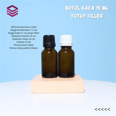 Jual Botol Kaca Amber Ml Tutup Filler Putih Kota Bekasi Delta