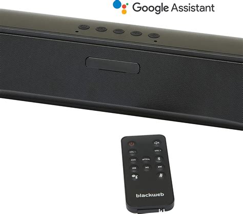 Blackweb BWC18SB001 2 0 Channel Google Assistant Smart Soundbar Black