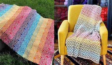 Rainbow Mosaic Blanket Free Crochet Patterns - Your Crochet