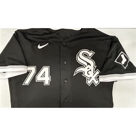 Eloy Jimenez 2022 Team Issued Black Alternate Jersey Size 46 White