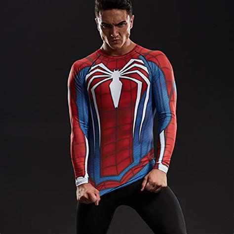 Raglan Sleeve Spiderman 3d Printed T Shirts Men Compression Shirts