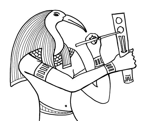 Egyptian God Thoth Drawing