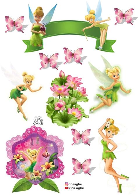 Tinker Bell Topper Cake Printable Tinkerbell Cake Topper Tinkerbell