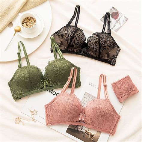 Aliexpress Buy New Green Black Seamless Lolita Hollow Out Lingerie Set Women Bra Set