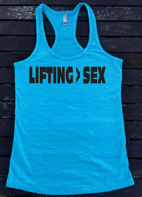 Lifting Sex Burnout Racerback Athletic Fit Tank Top