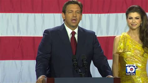 Florida Governors Race Ron Desantis Wins A Second Term Promises