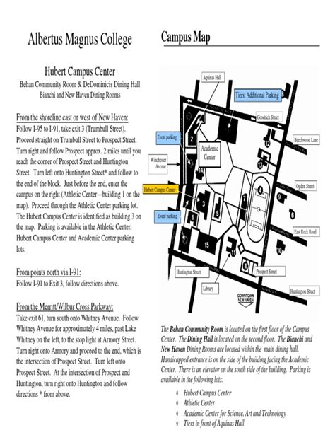 Albertus Magnus College Campus Map | PDF | New Haven | Land Transport