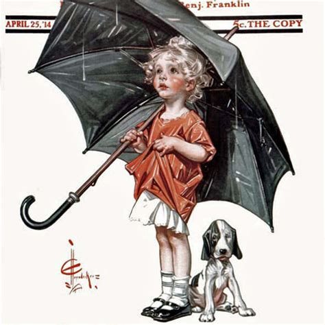 Jc Leyendecker Saturday Evening Post In Rain 1914 04 25 Copyright Crop Mad Men Art Vintage