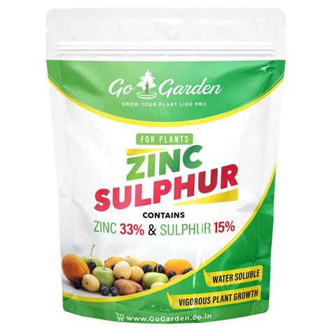 Go Garden Zinc Sulphate 33 Fertilizers Boost Plant Growth And