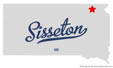 Map of Sisseton, Marshall County, SD, South Dakota