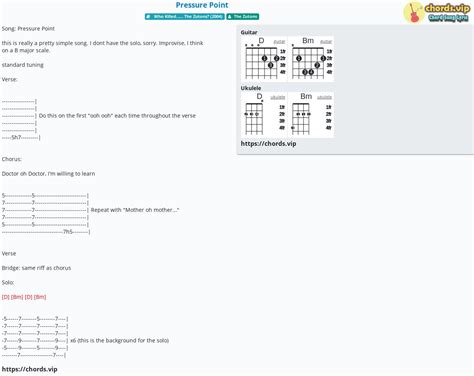 Chord: Pressure Point - tab, song lyric, sheet, guitar, ukulele | chords.vip