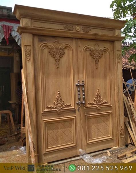 Pintu Rumah Kayu Jati Ukir Klasik Mewah Asli Jepara