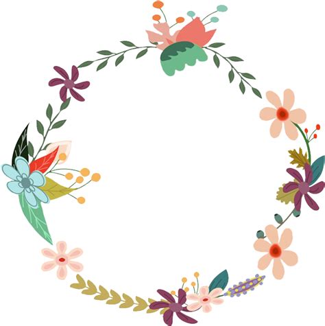 Floral Circle Border Transparent Png Png Mart