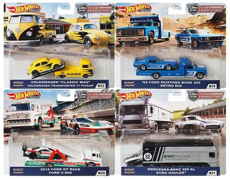 Set Of Hot Wheels Car Culture Case H Team Transport In