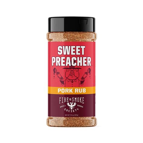 Fire And Smoke Society Sweet Preacher Pork Rub Bbq Seasoning For Smoking And