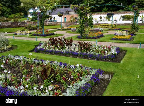 Victorian Walled Garden Kylemore Abbey Ireland Hi Res Stock Photography