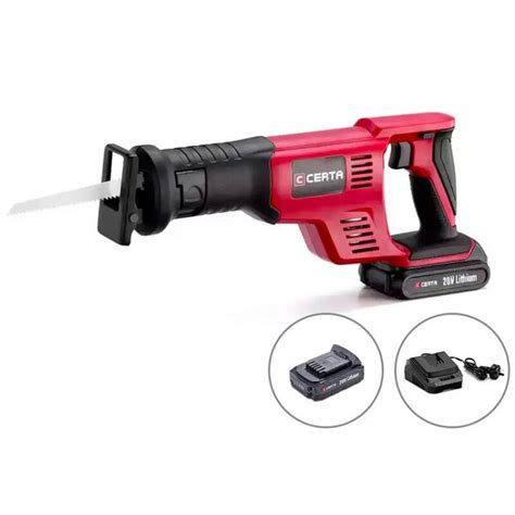 20v Cordless Reciprocating Saw Kit With Battery And Rapid Charger