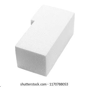 Styrofoam Cube Isolated On White Background Stock Photo