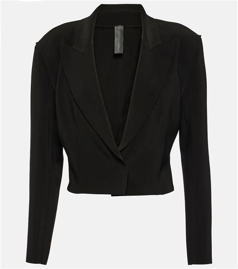 Cropped Blazer In Black Norma Kamali Mytheresa