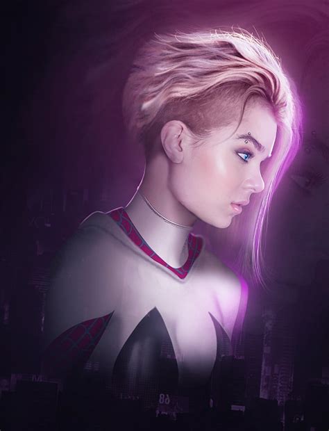 Hailee Steinfeld Suits Up As Spider Gwen In This Spider Man Into The Spider Verse Fan Art