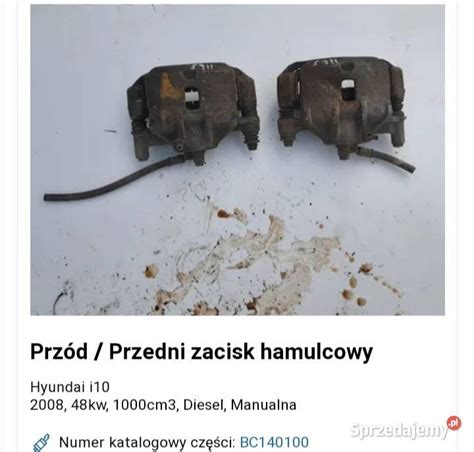 Zacisk hamulca przód Hyundai i10 numer BC140100 Ostrów Wielkopolski