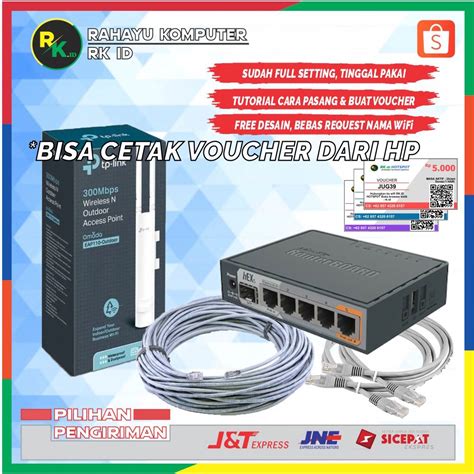 Jual Paket Alat Usaha Wifi Sistem Voucher Rt Rw Net Siap Pakai