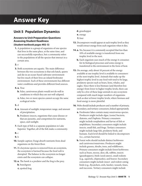 Mcgraw Hill Ryerson Biology 12 Answer Key 13+ Pages Solution in Doc [2