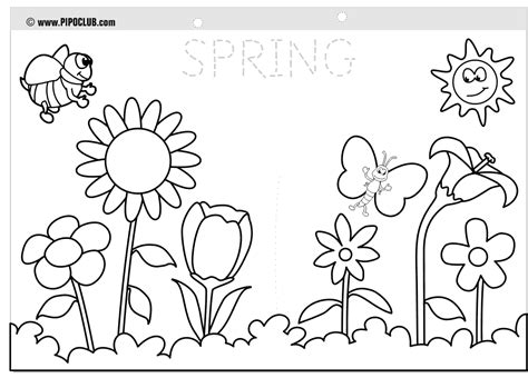 Coloriages Saison Printemps Nature Dessins à colorier Page 7