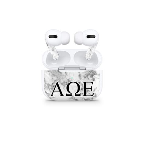 Greek AirPod Skins - White Marble - Pro-Graphx