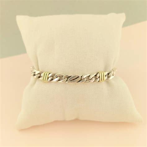 Pulsera De Plata 925 Con Double De Oro 18k Veroca Joyas