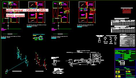 Proje Sitesi sıhhi tesisat Autocad Projesi